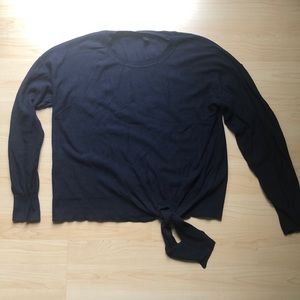 Navy Ue J Crew tie front sweater